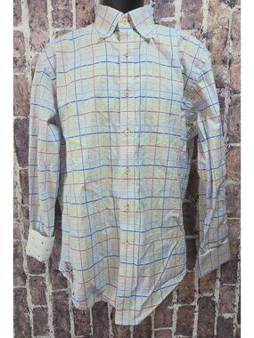 Robert Graham Mens Large Multicolor Check Button-Down Shirt